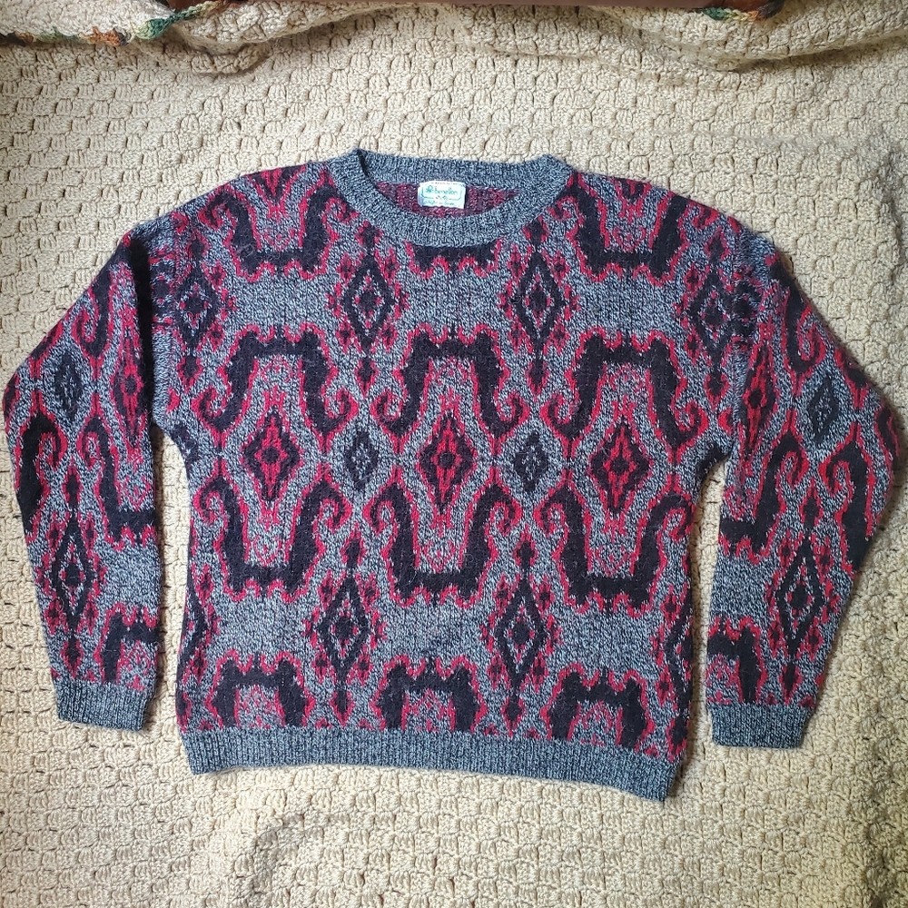 Vintage 80s 90s Benetton Sweater Wool Alpaca